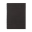 A5 Recycled Paper Double Ring Blank Notebook - Dark Grey
