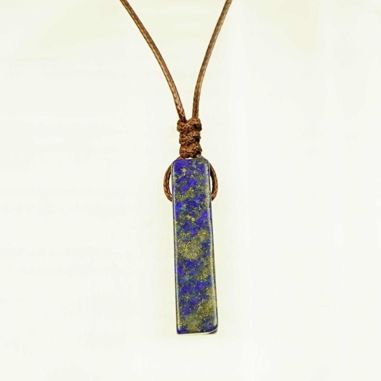 Wisdom & Inner Peace Rectangle Lapis Lazuli Pendant Necklace