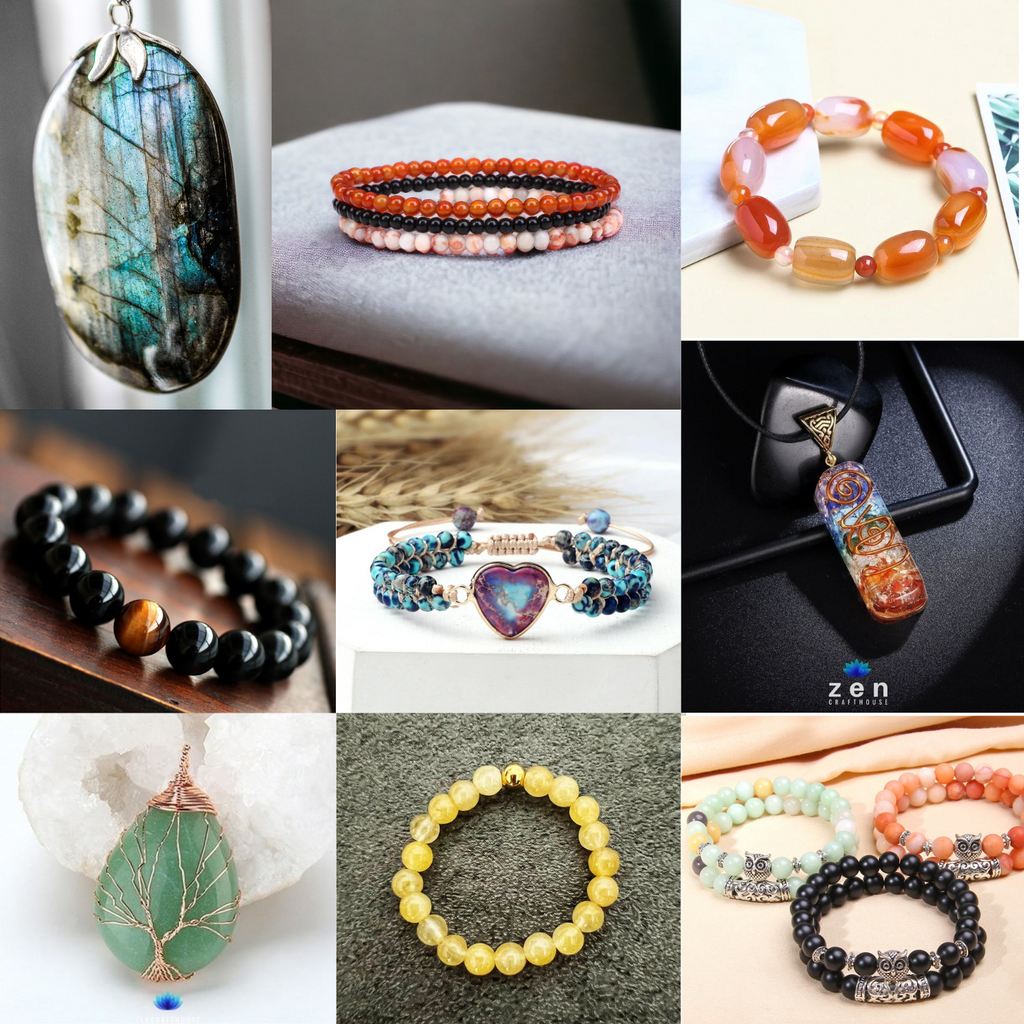 Chakra Healing Program: Monthly Crystal Jewelry & Essential Oils (Root Chakra)