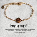 Keep Up Hope Tiger Eye Clover Bracelet
