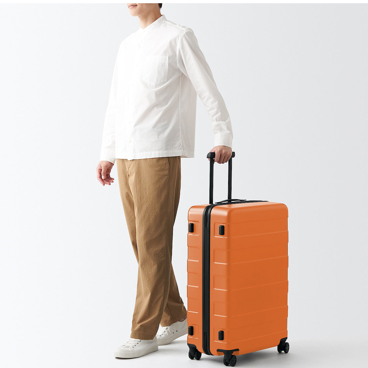 Adjustable Handle Hard Shell  Suitcase 75L - Smoky Orange | Check-In