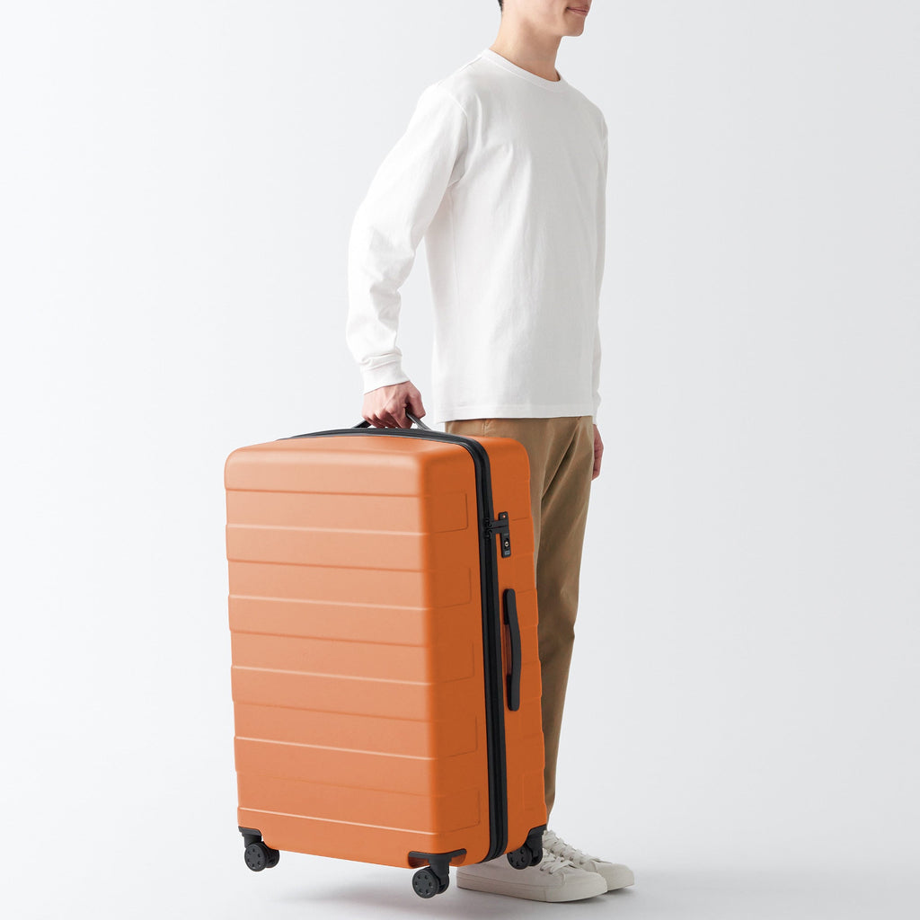 Adjustable Handle Hard Shell Suitcase 105L - Smoky Orange | Check-In