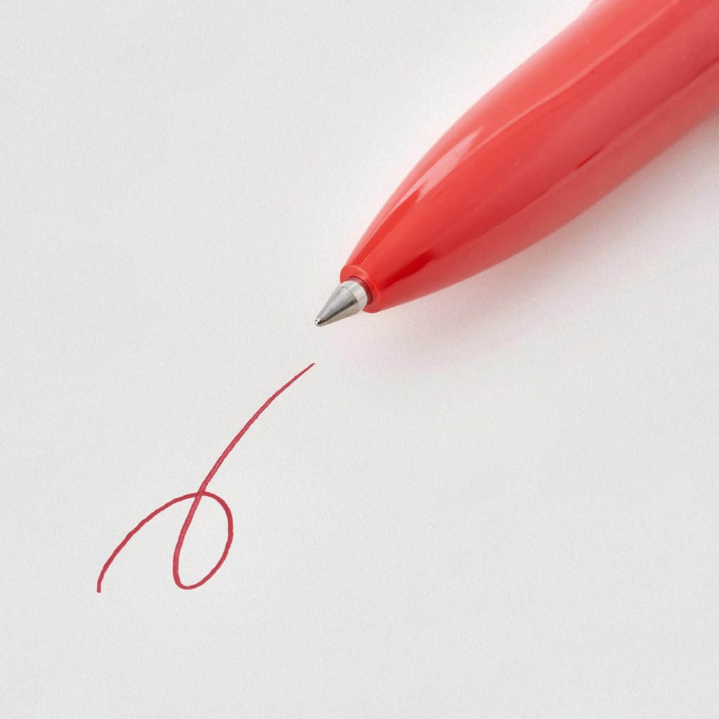 Compact Gel Ink Ballpoint Pen Cap Type 0.5 mm - Red