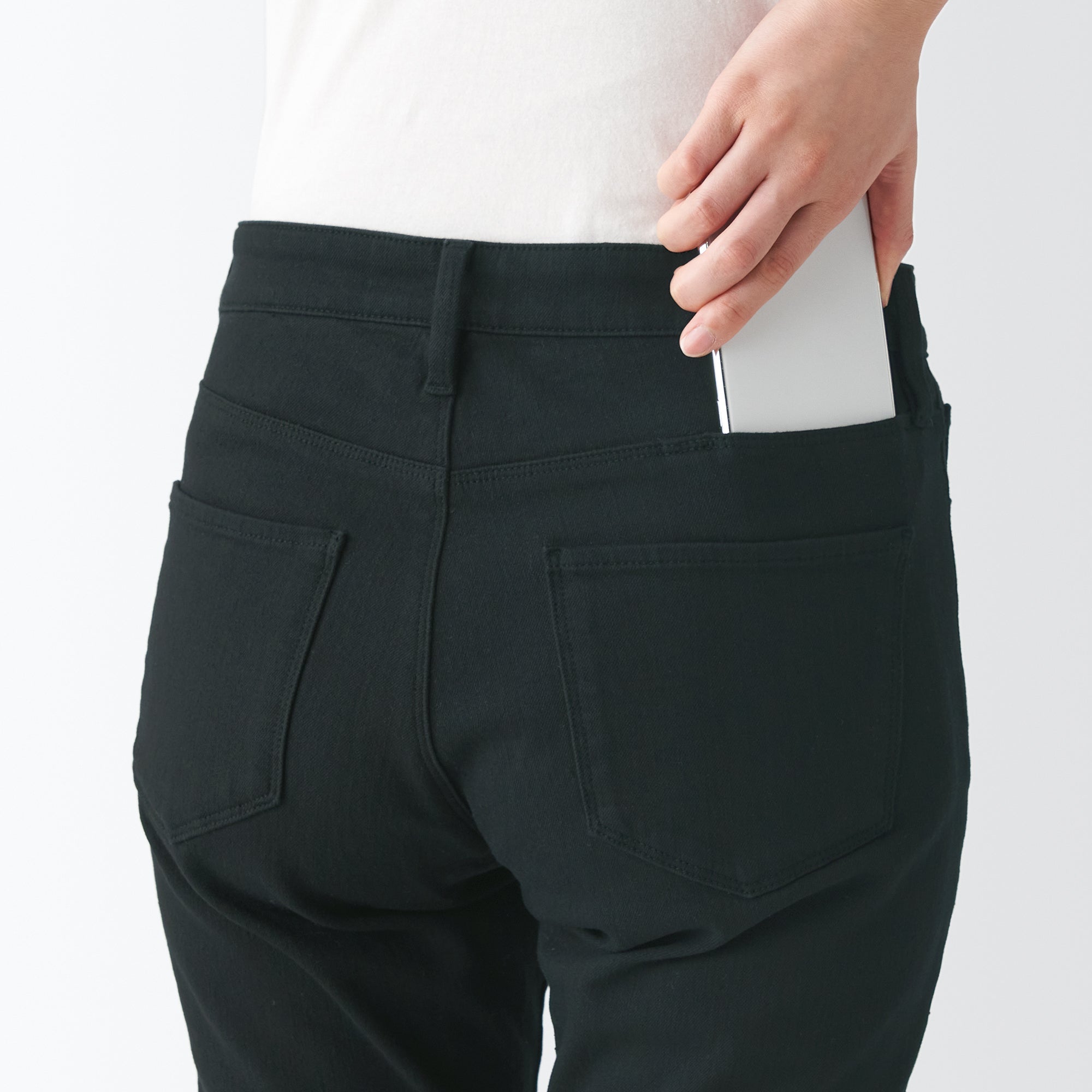 Women's 4 Way Stretch Denim Skinny Ankle Pants (L 28inch / 70cm)