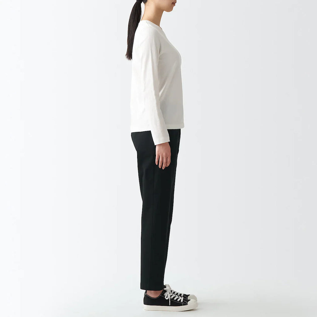 Women's 4-Way Stretch Chino Slim Tapered Pants (L 30inch / 75cm)