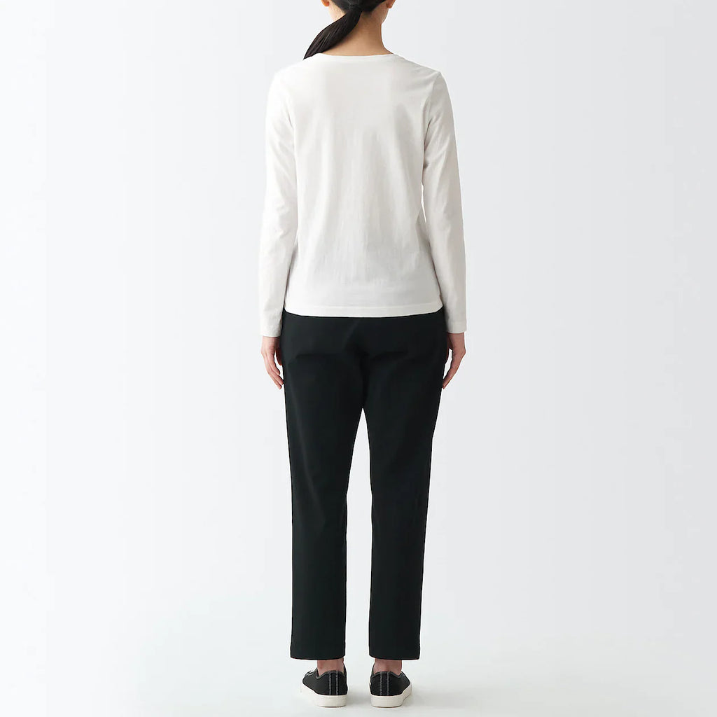 Women's 4-Way Stretch Chino Slim Tapered Pants (L 30inch / 75cm)
