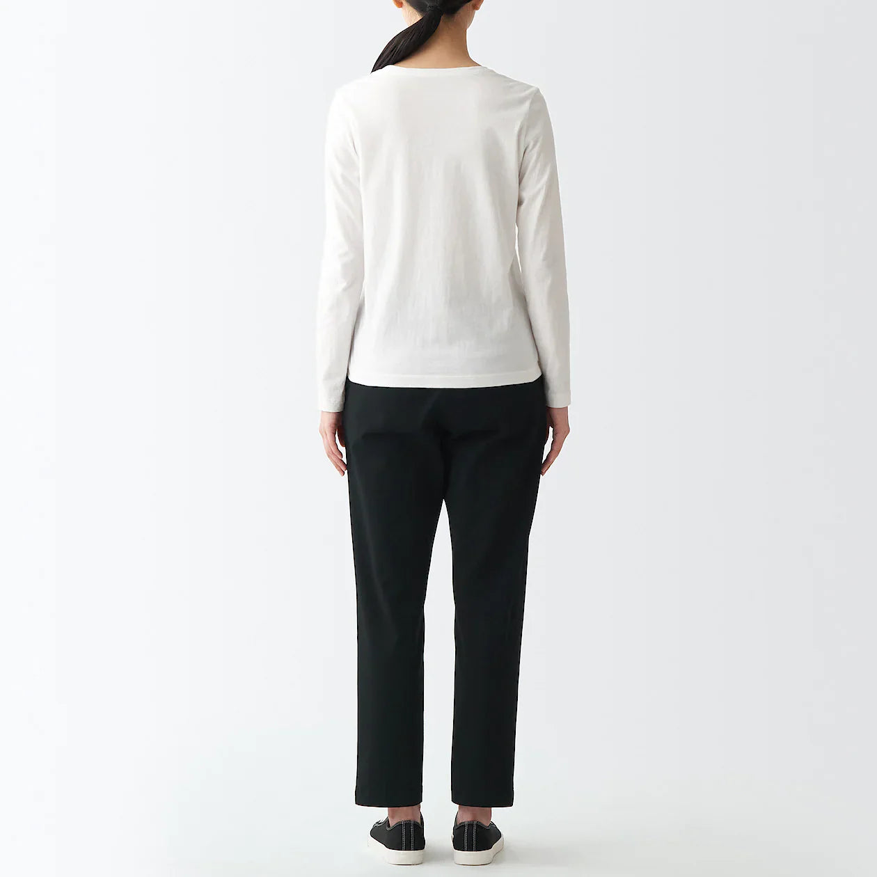 Women's 4-Way Stretch Chino Slim Tapered Pants (L 30inch / 75cm)