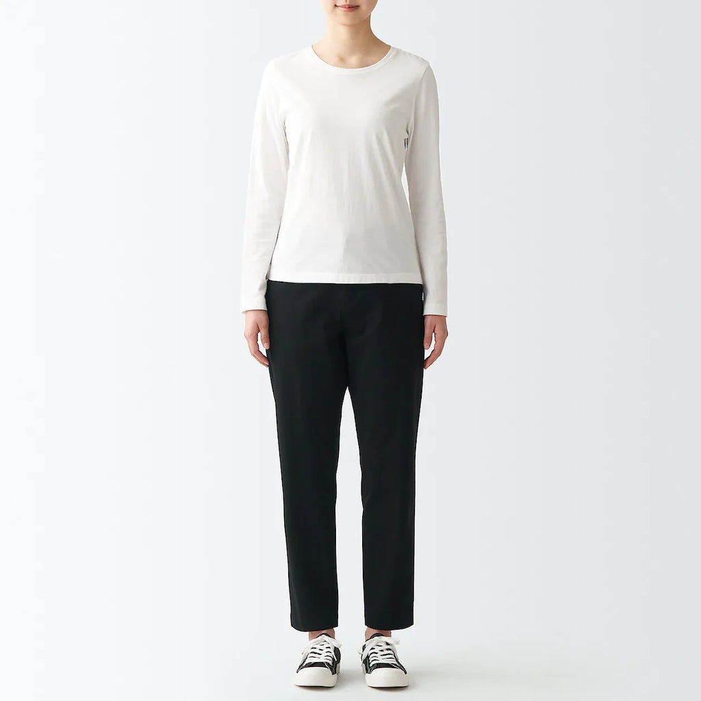 Women's 4-Way Stretch Chino Slim Tapered Pants (L 30inch / 75cm)