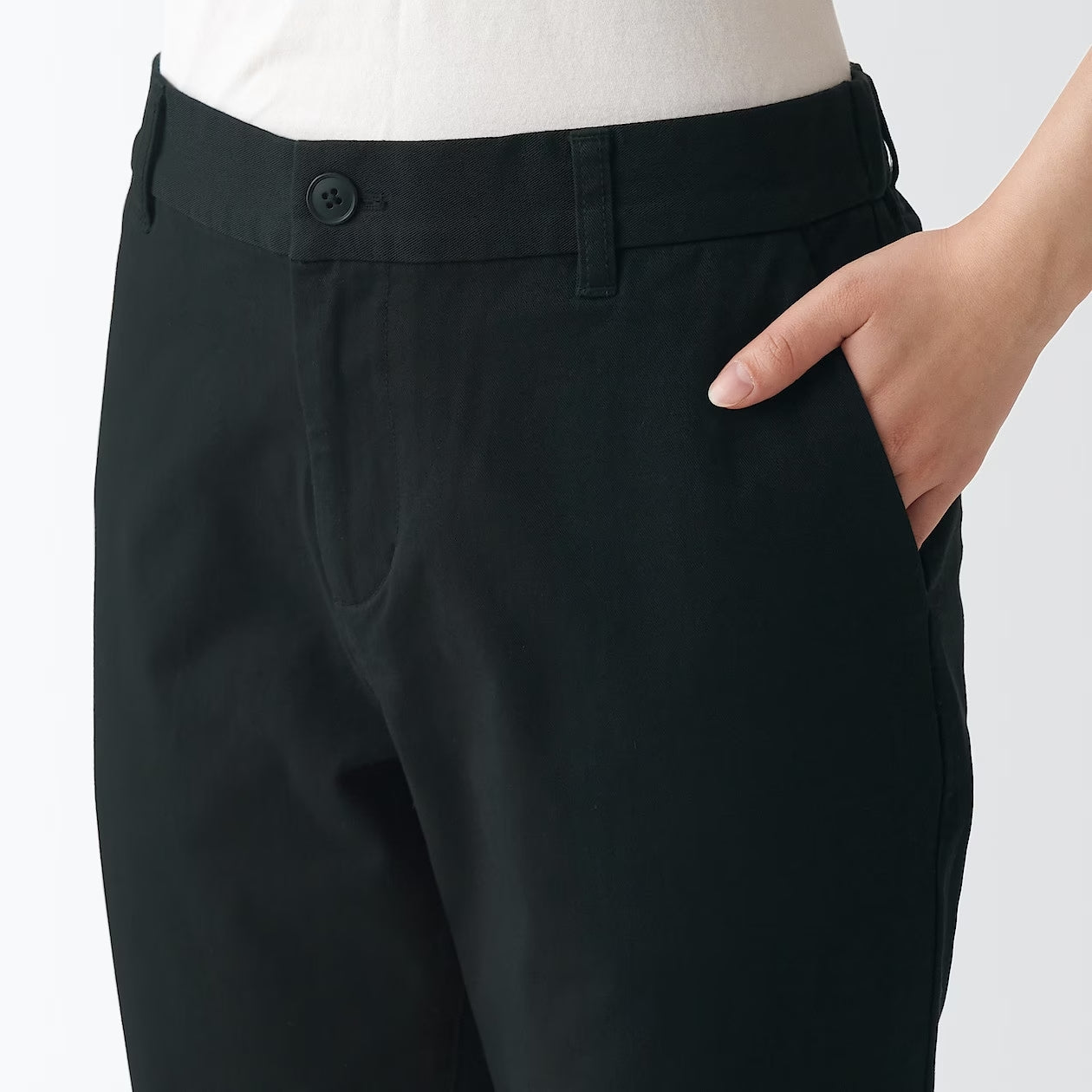 Women's 4-Way Stretch Chino Slim Tapered Pants (L 30inch / 75cm)