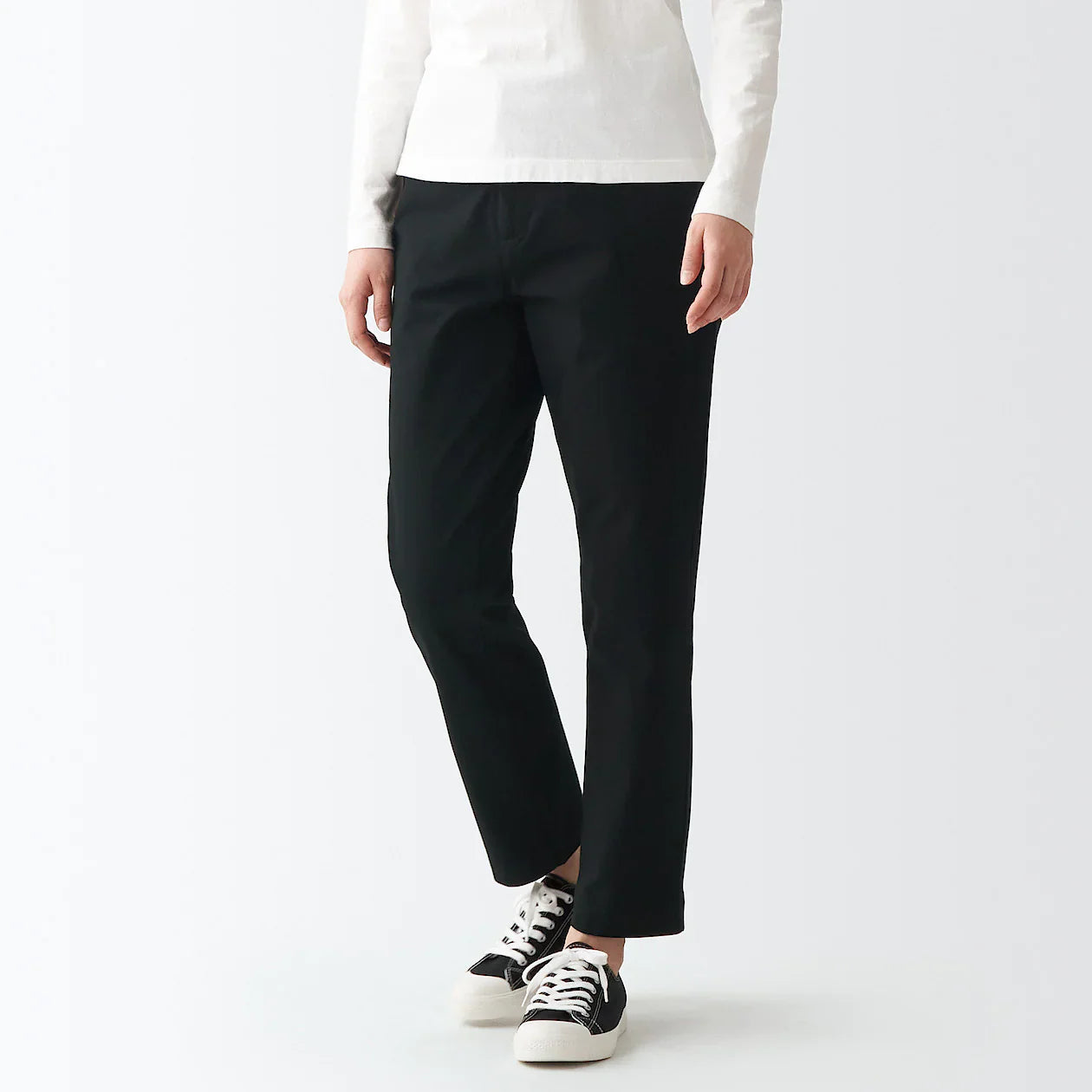 Women's 4-Way Stretch Chino Slim Tapered Pants (L 30inch / 75cm)