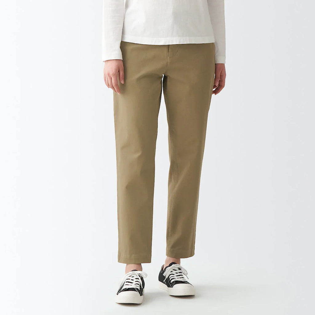 Women's 4-Way Stretch Chino Slim Tapered Pants (L 30inch / 75cm)