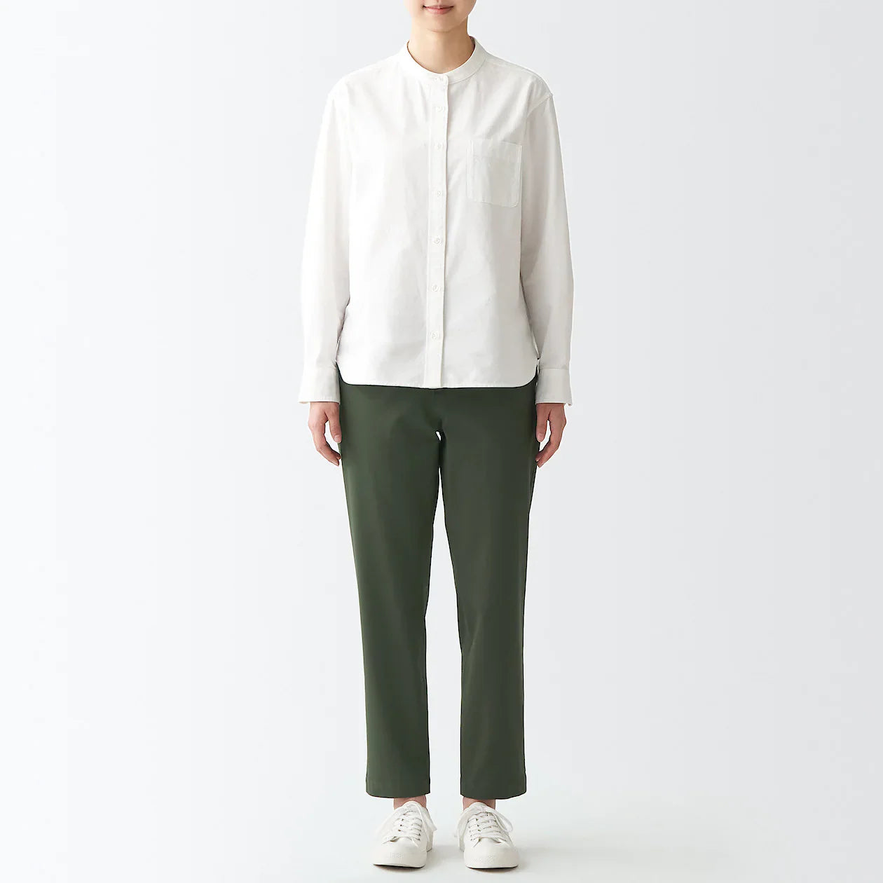Women's 4-Way Stretch Chino Slim Tapered Pants (L 30inch / 75cm)
