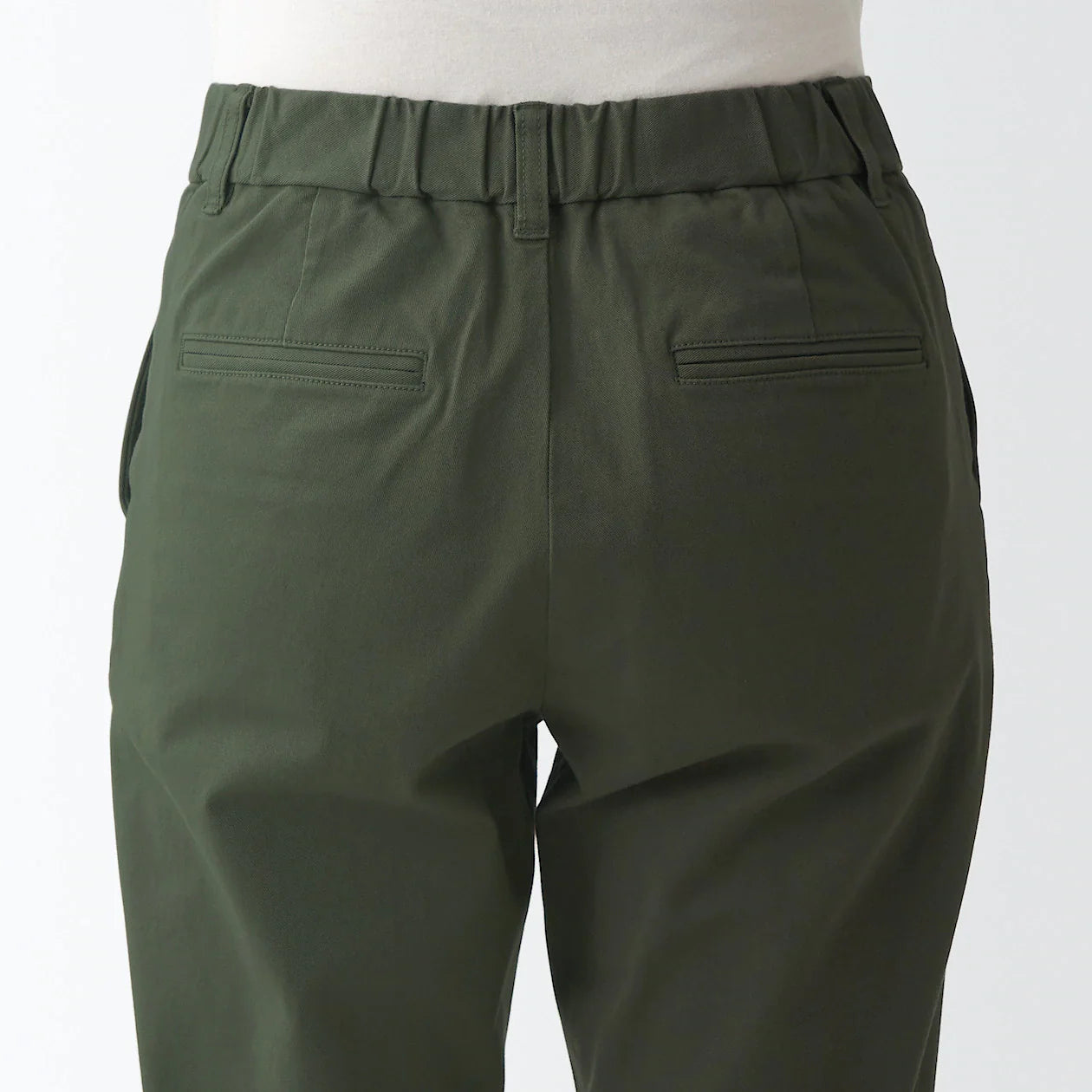 Women's 4-Way Stretch Chino Slim Tapered Pants (L 30inch / 75cm)