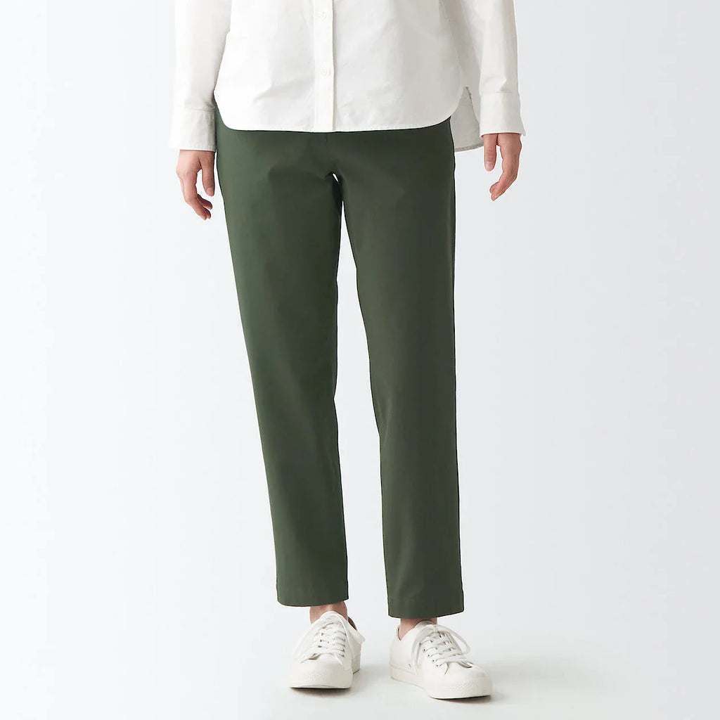 Women's 4-Way Stretch Chino Slim Tapered Pants (L 30inch / 75cm)