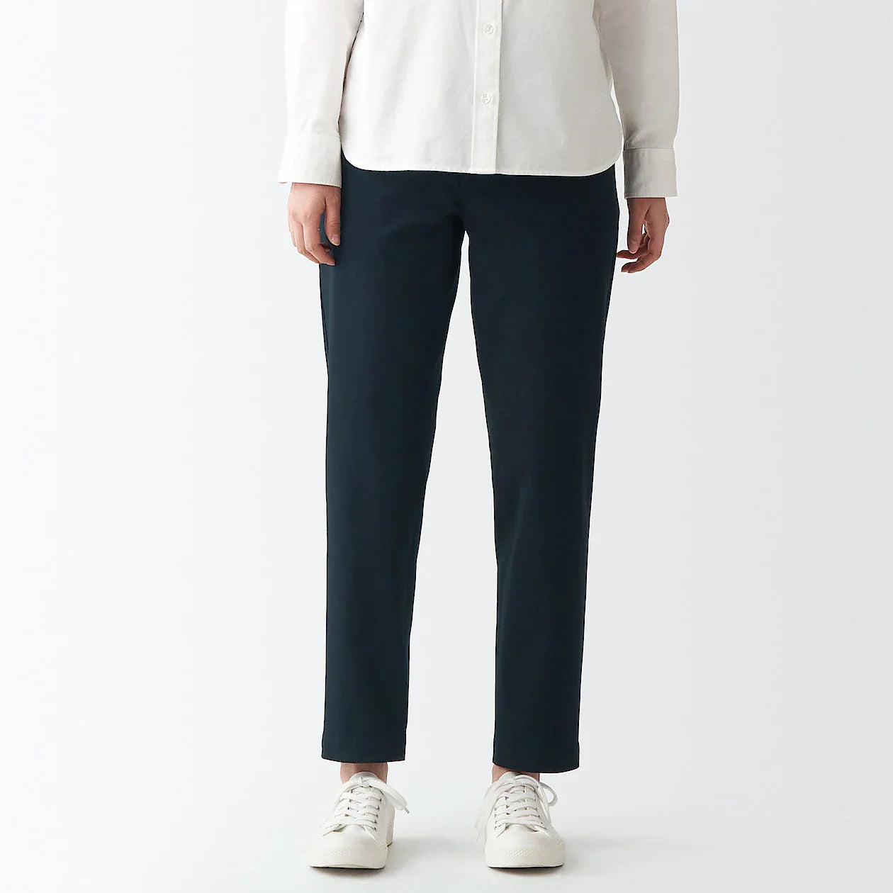 Women's 4-Way Stretch Chino Slim Tapered Pants (L 30inch / 75cm)