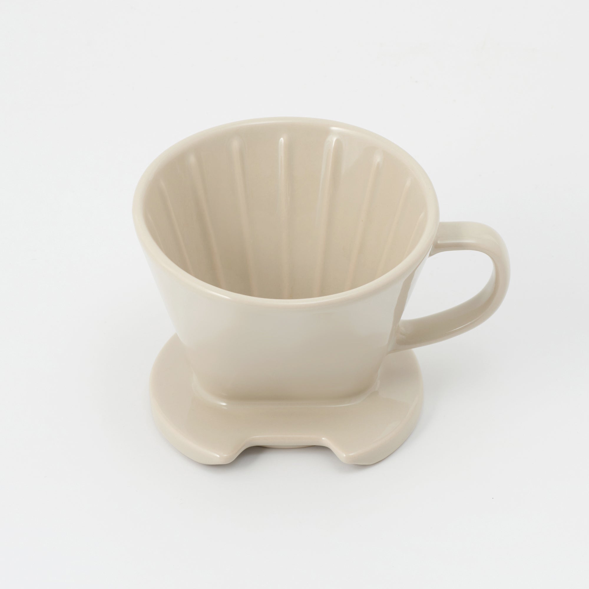 Stoneware Coffee Dripper - Gray Beige
