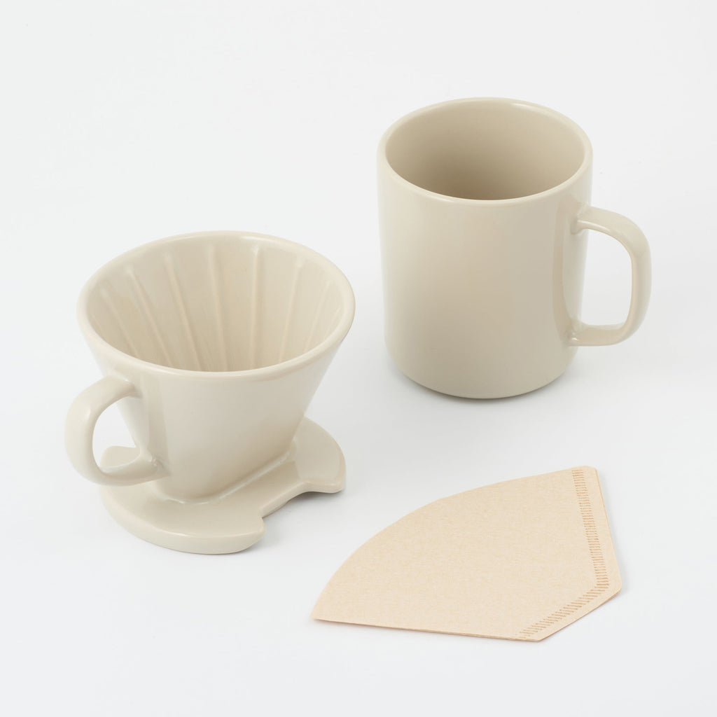 Stoneware Coffee Dripper - Gray Beige