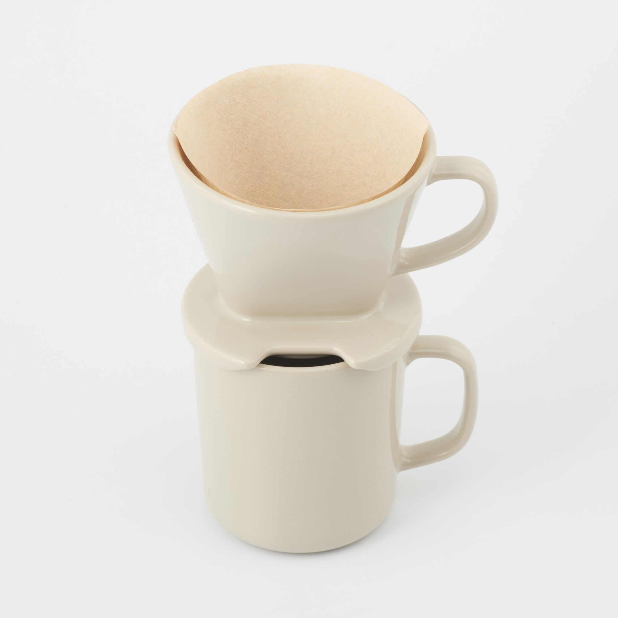Stoneware Coffee Dripper - Gray Beige
