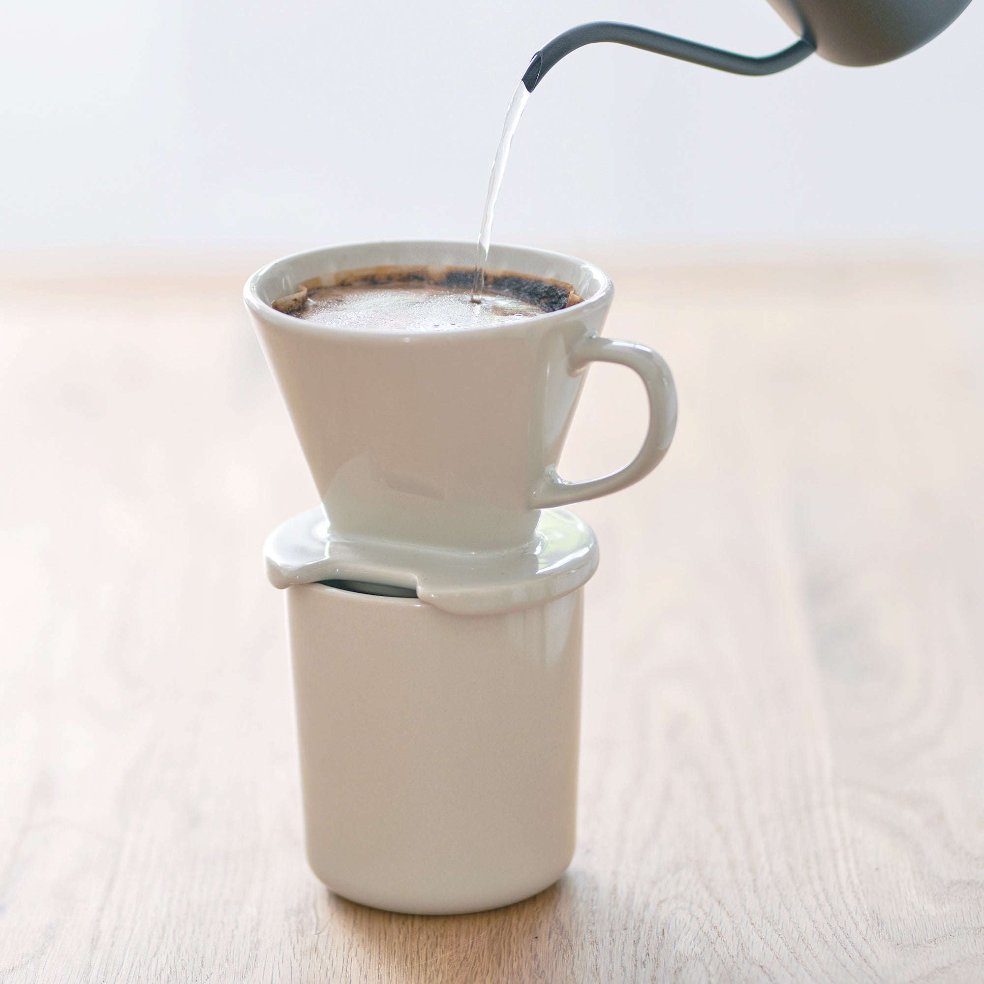 Stoneware Coffee Dripper - Gray Beige