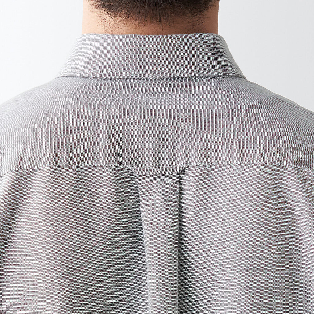 Men's Washed Oxford Collared Long Sleeve Button Down Shirt