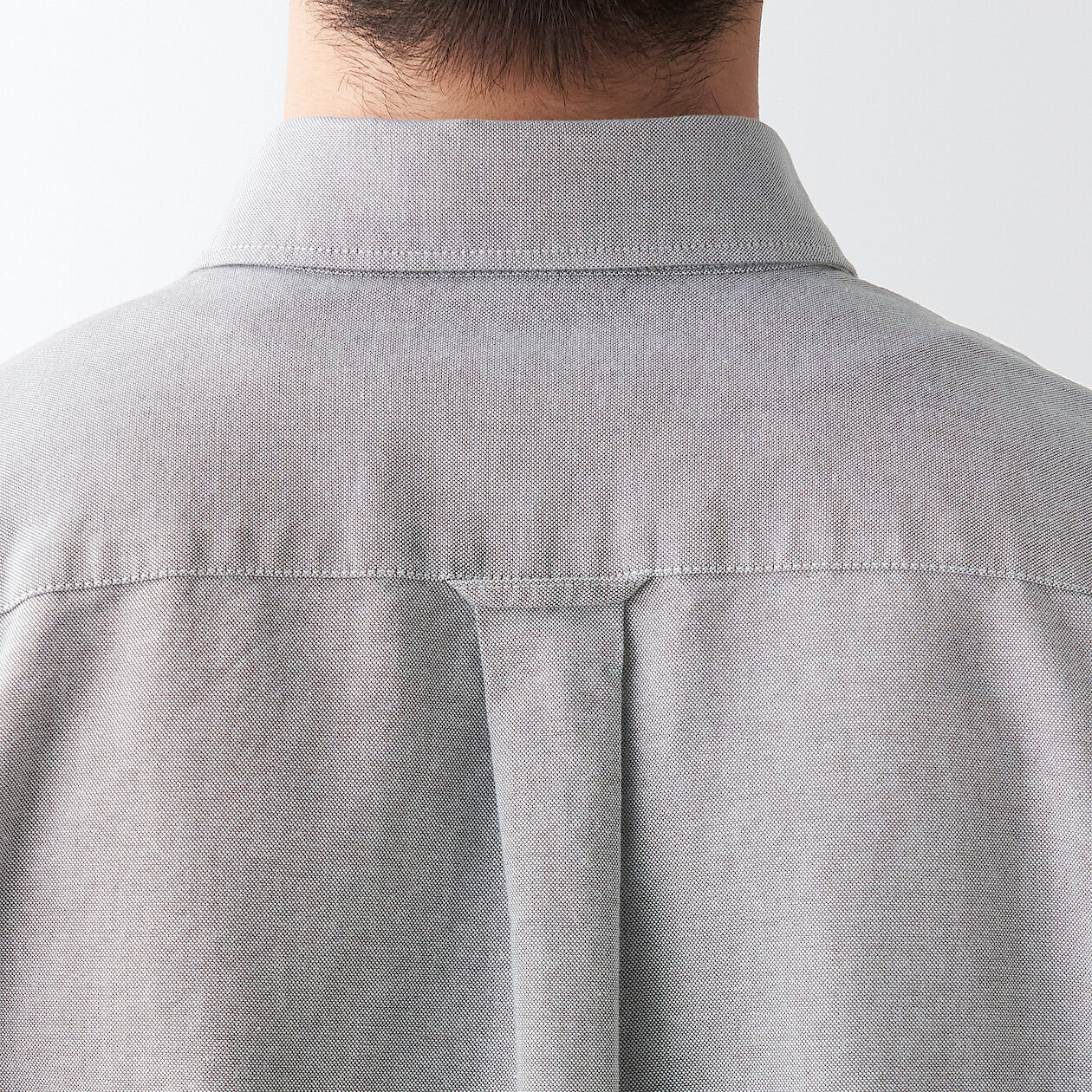 Men's Washed Oxford Collared Long Sleeve Button Down Shirt