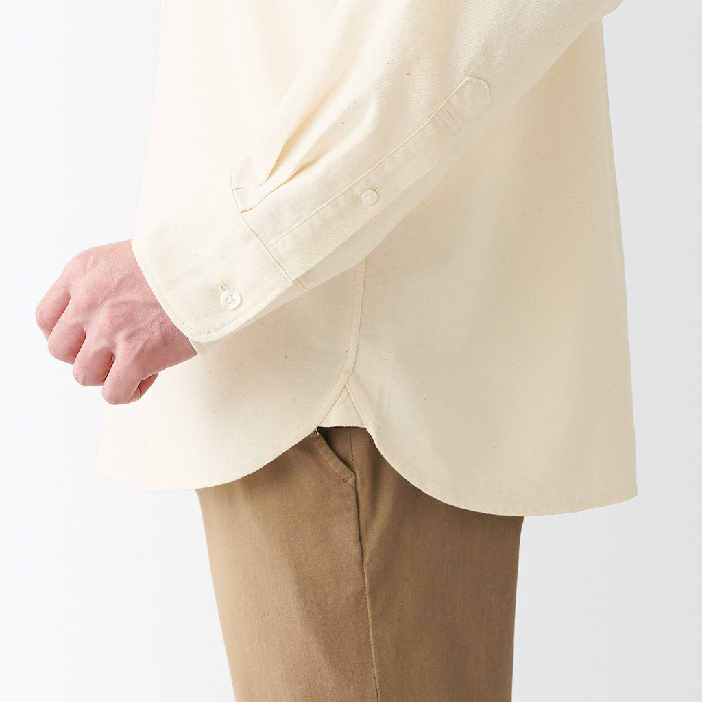 Men's Washed Oxford Collared Long Sleeve Button Down Shirt