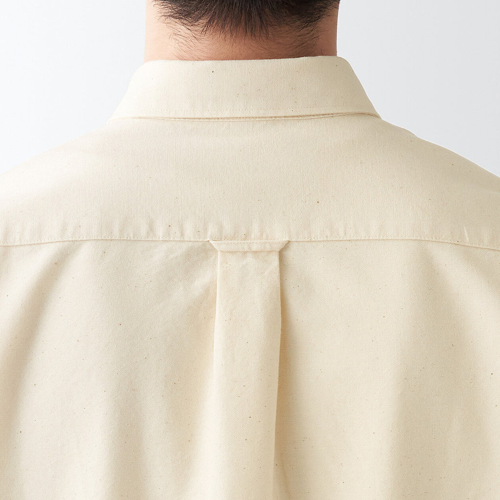 Men's Washed Oxford Collared Long Sleeve Button Down Shirt