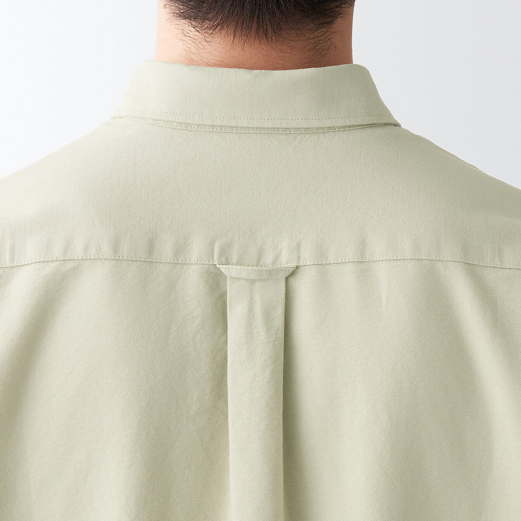 Men's Washed Oxford Collared Long Sleeve Button Down Shirt