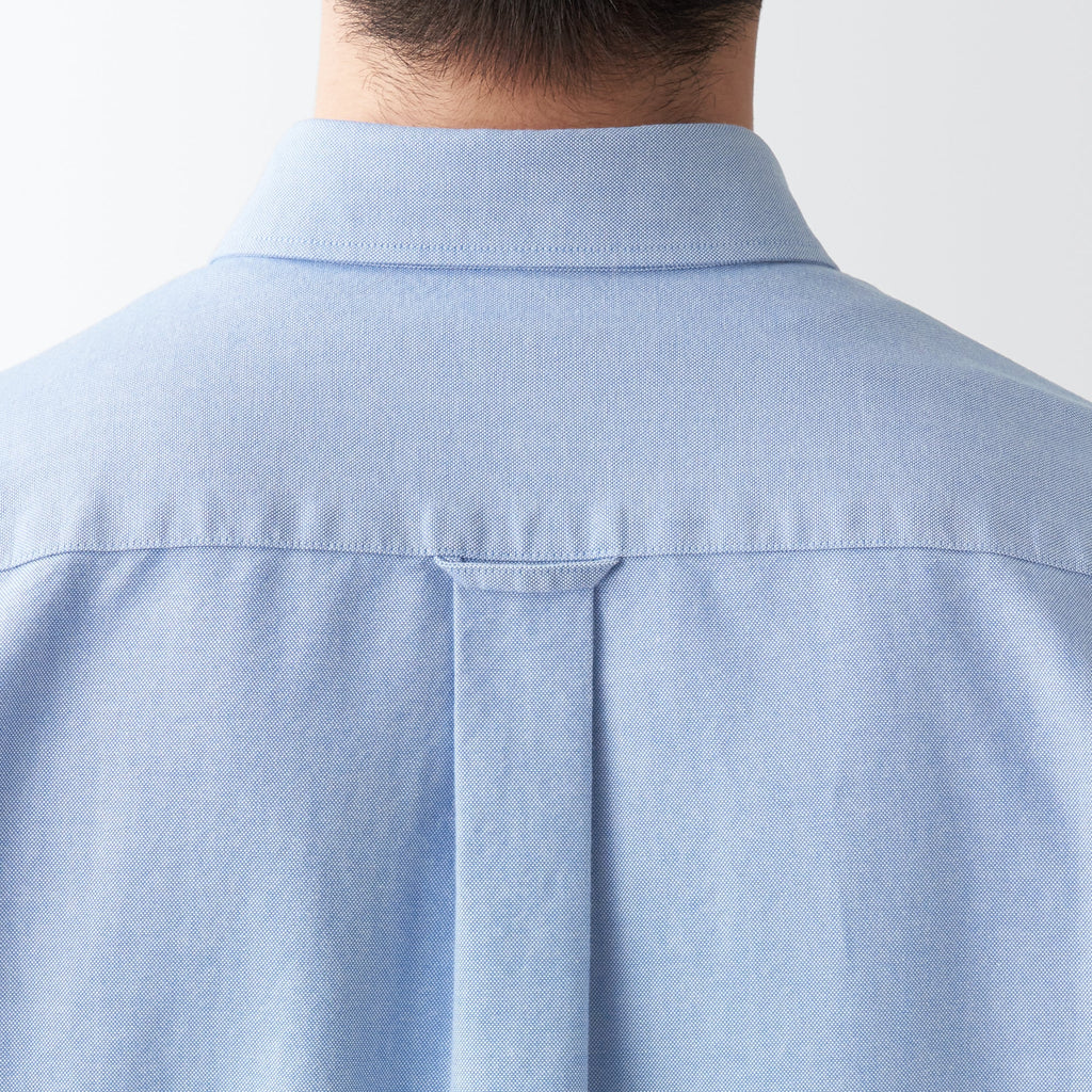 Men's Washed Oxford Collared Long Sleeve Button Down Shirt