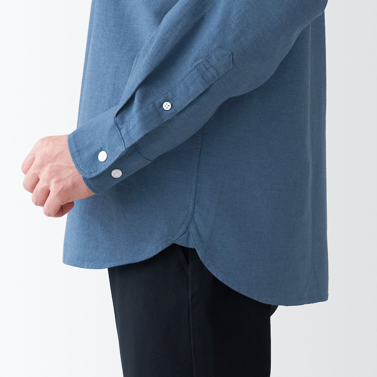 Men's Washed Oxford Collared Long Sleeve Button Down Shirt