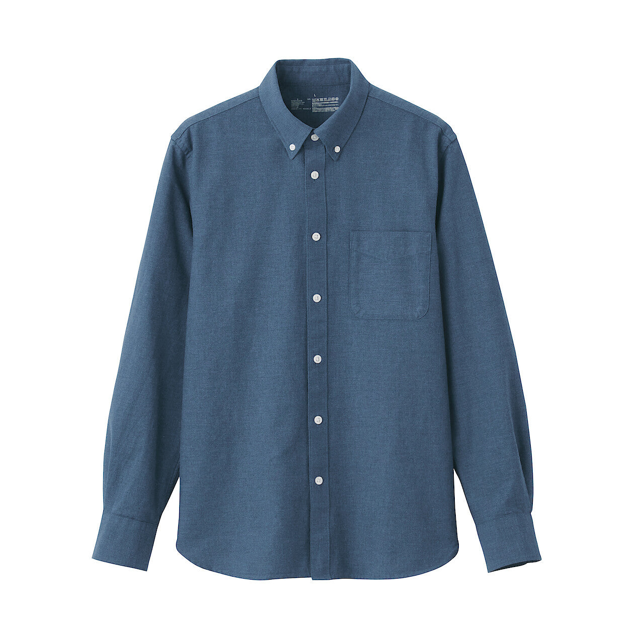 Men's Washed Oxford Collared Long Sleeve Button Down Shirt
