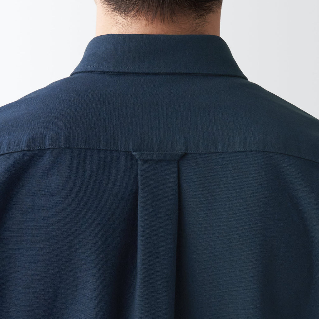 Men's Washed Oxford Collared Long Sleeve Button Down Shirt