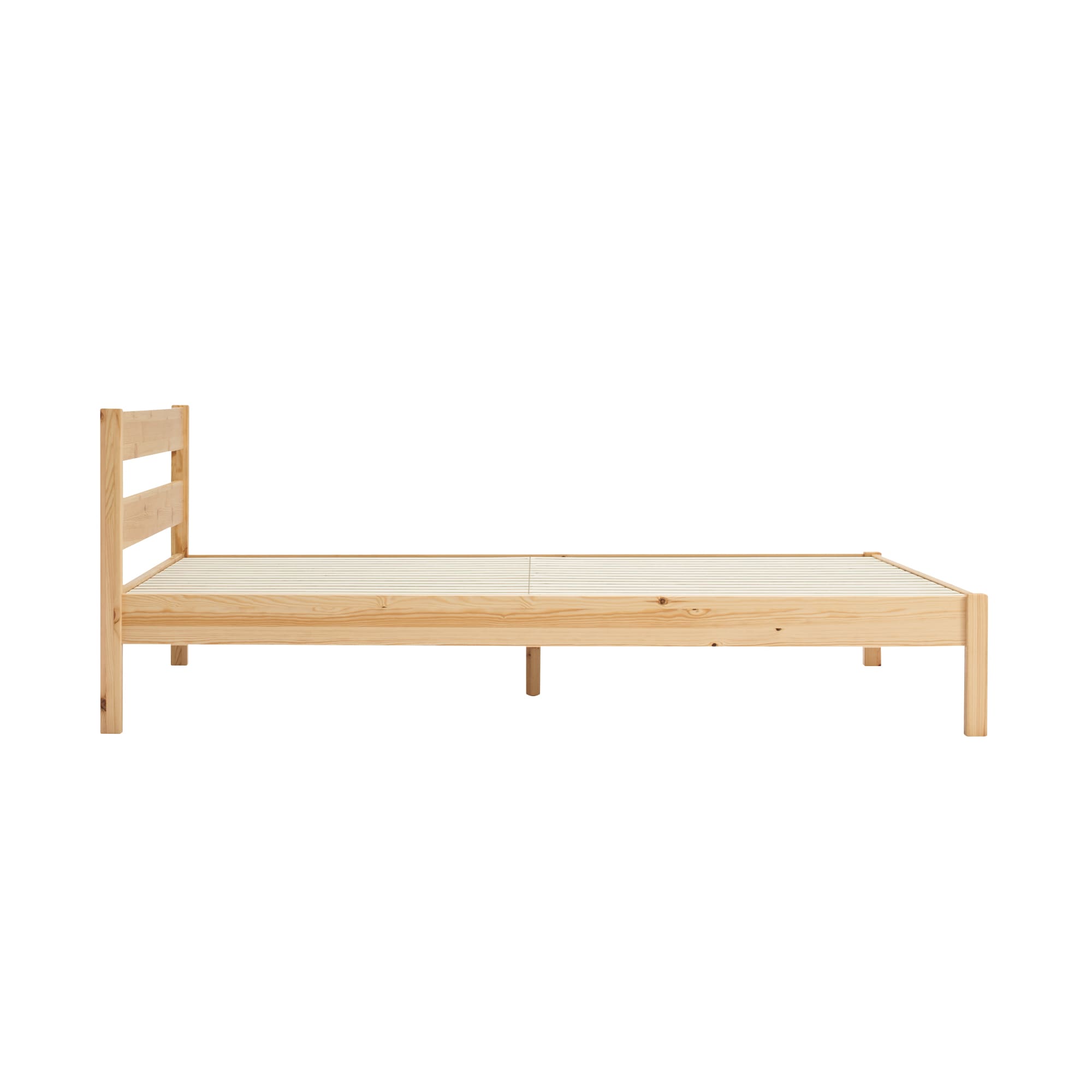 [HD] Pine Wooden Bed - Queen Main image