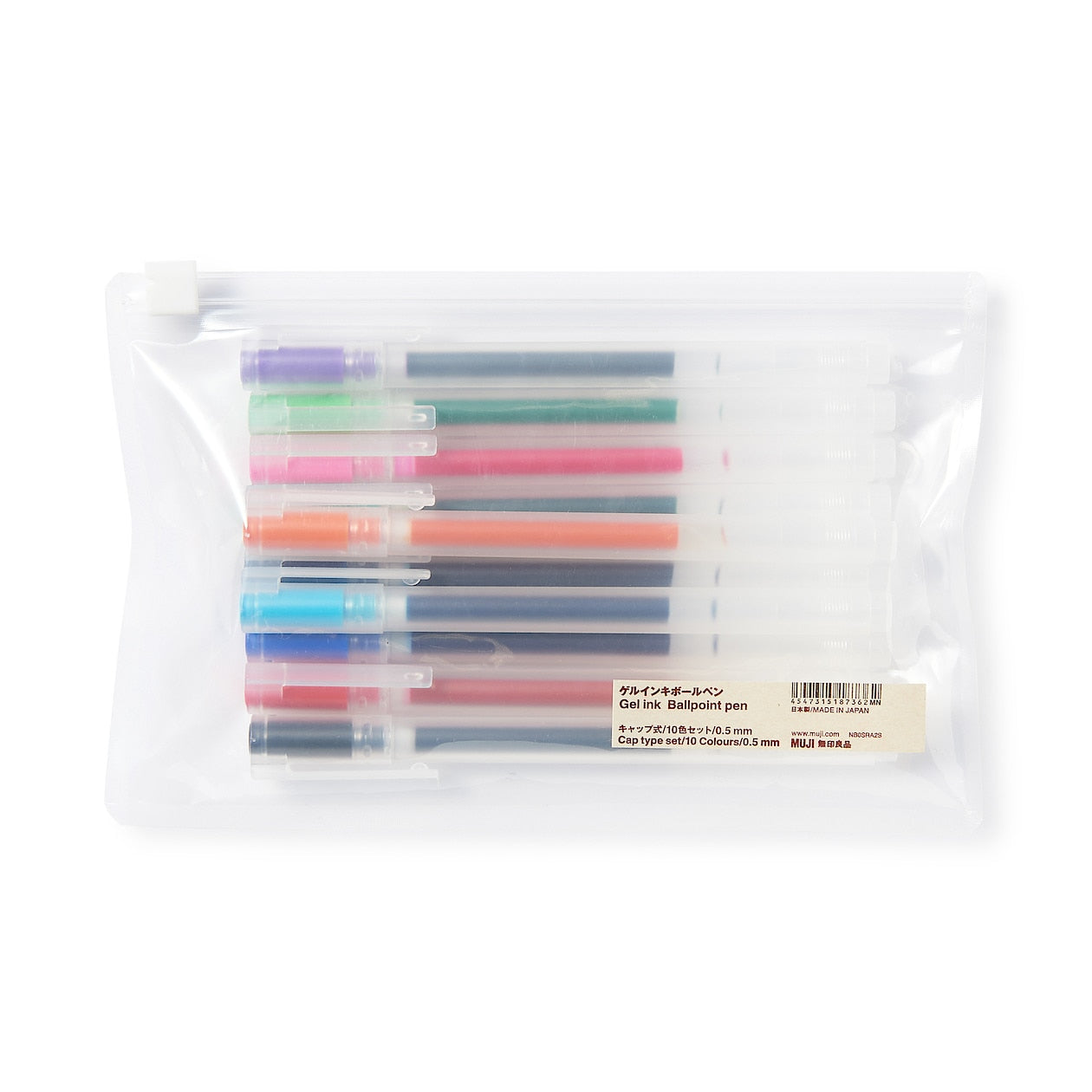 Gel Ink Ballpoint Cap Pen 10 Color Set