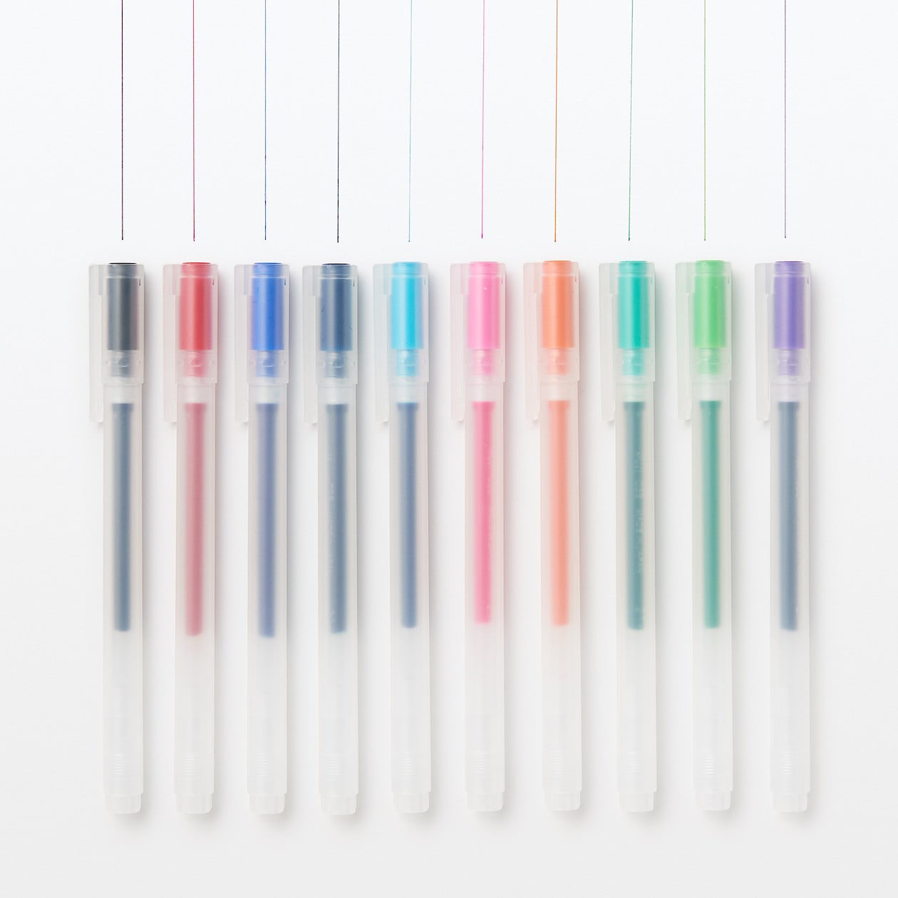 Gel Ink Ballpoint Cap Pen 10 Color Set