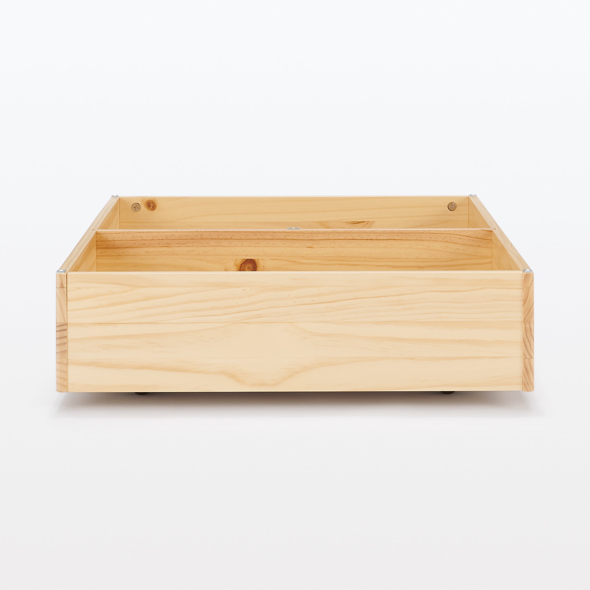 [HD] Pine Wooden Bed Storage Box with Divider Secondary image
