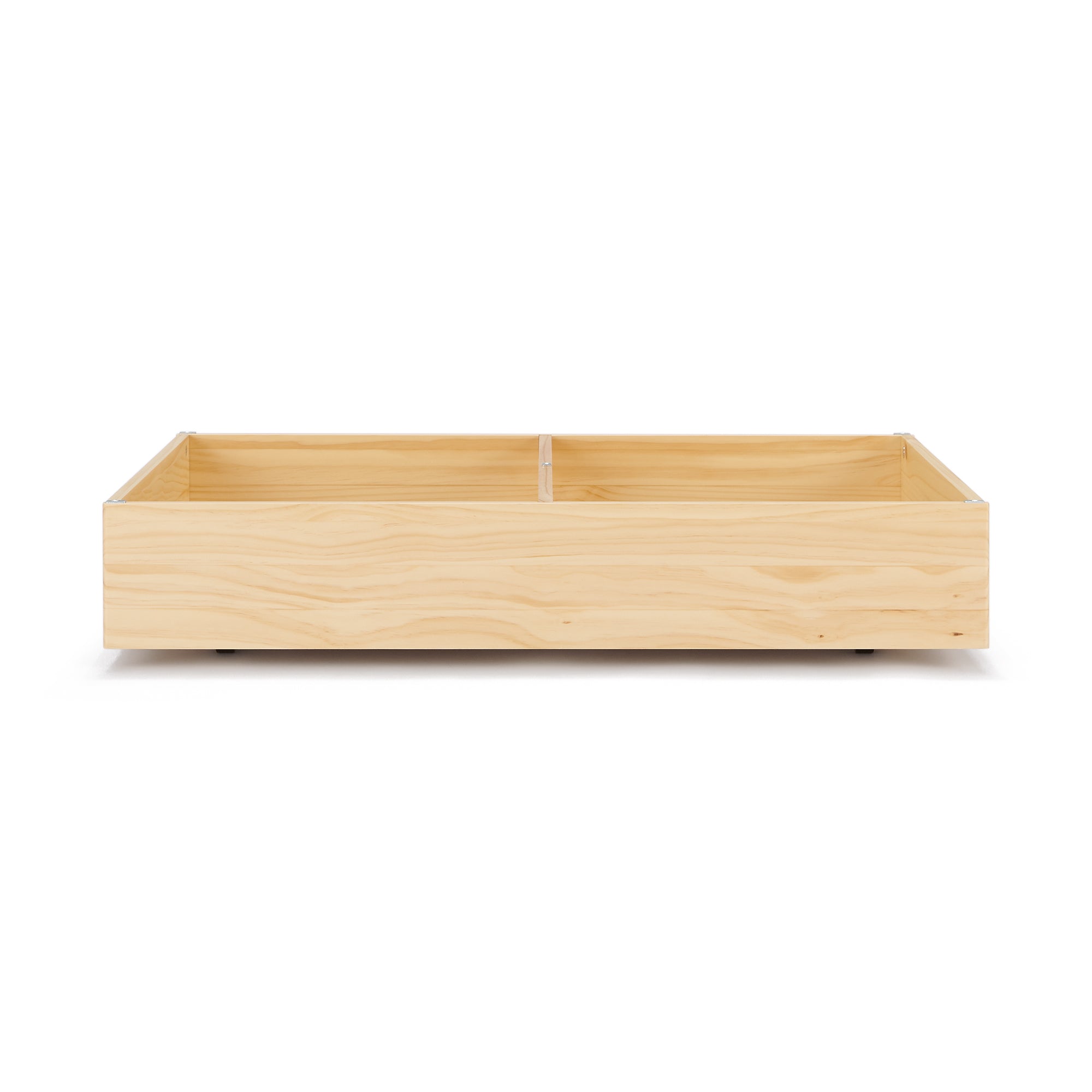[HD] Pine Wooden Bed Storage Box with Divider Main image