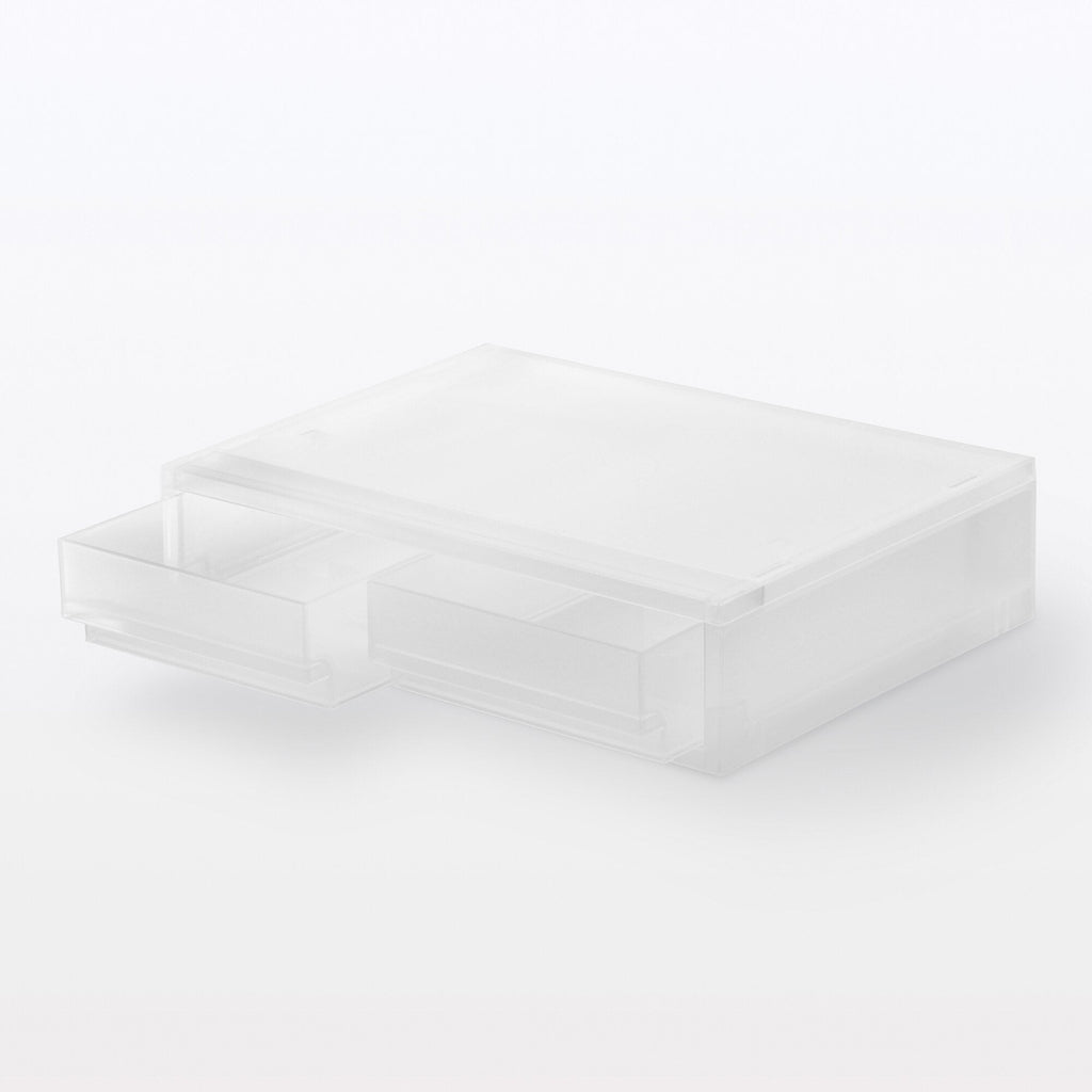 Polypropylene Case 2 Drawer - Wide Flat W14.5 x D10.2 x H3.5