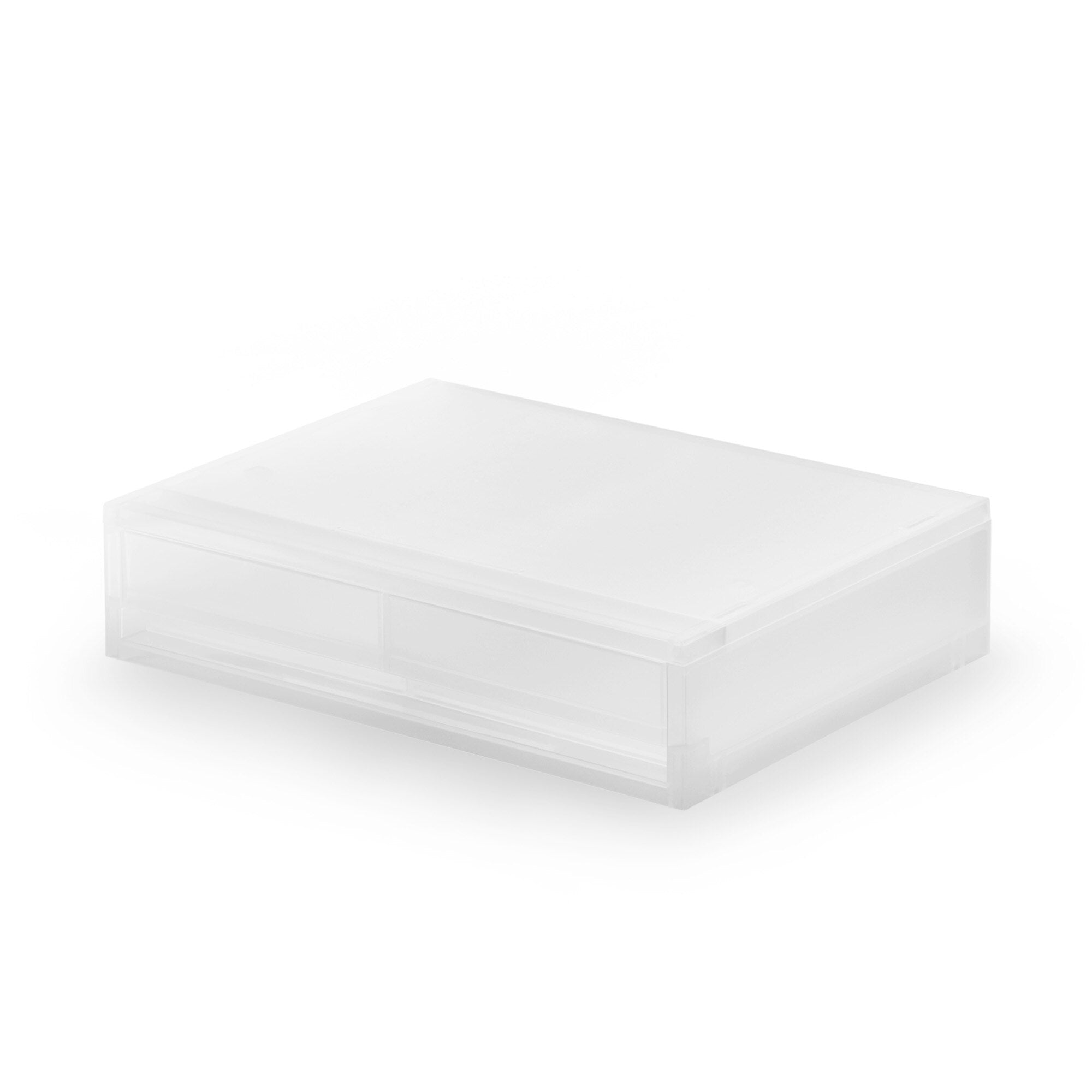Polypropylene Case 2 Drawer - Wide Flat W14.5 x D10.2 x H3.5
