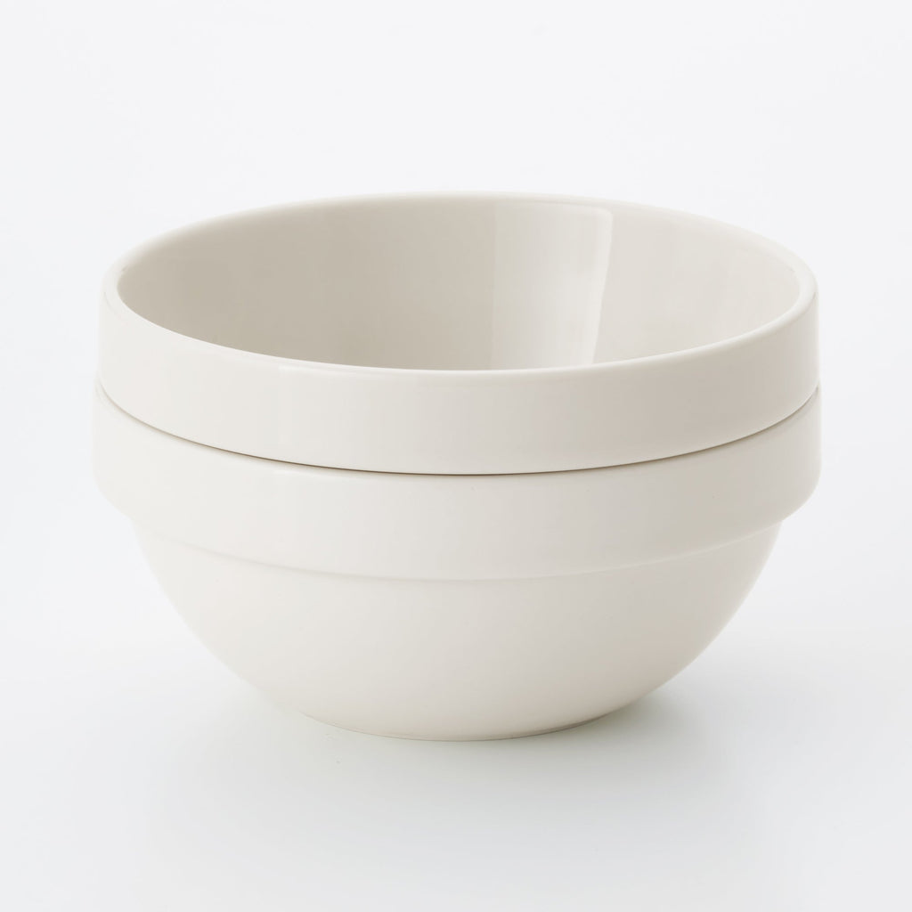 Beige Porcelain Stacking Dip Bowl