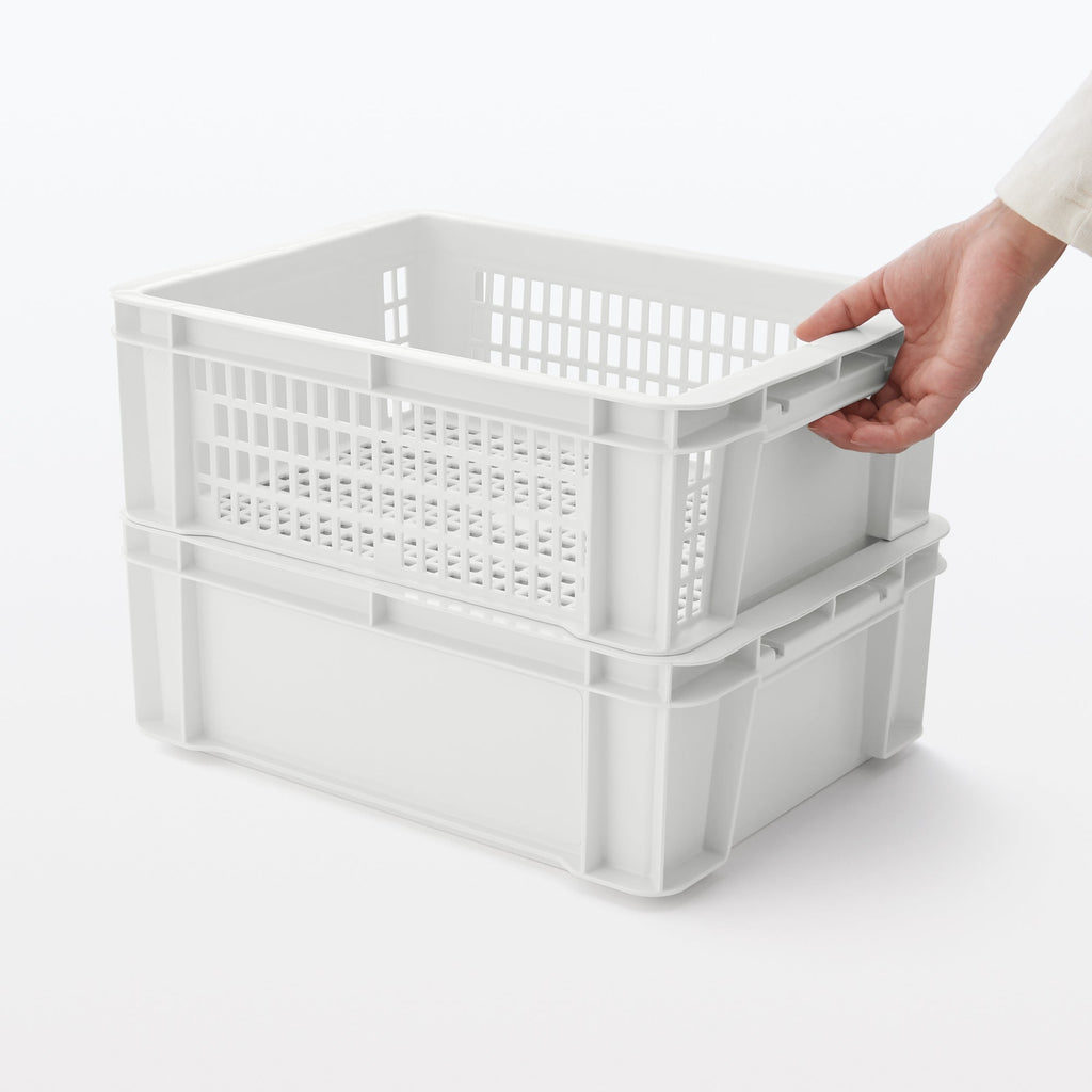 Polypropylene Mesh Container White Gray
