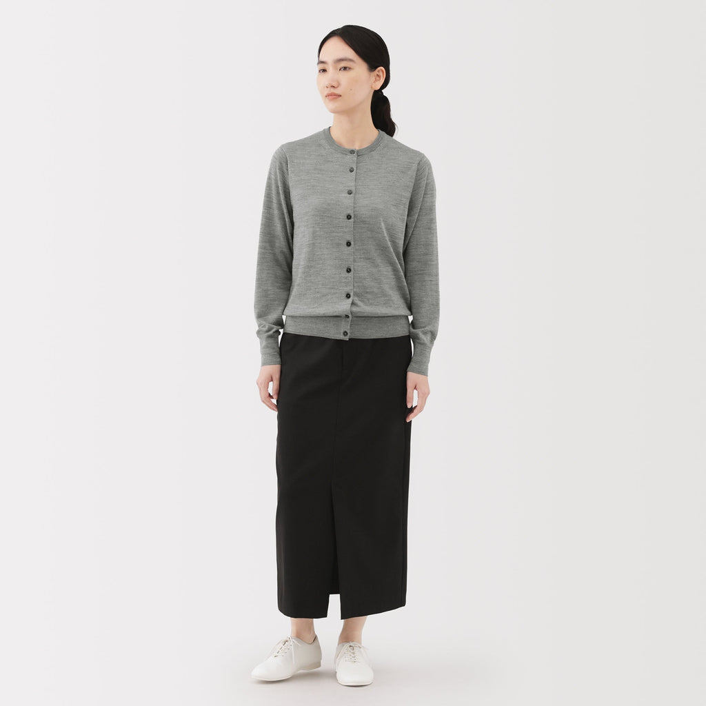 Wool Crewneck Cardigan