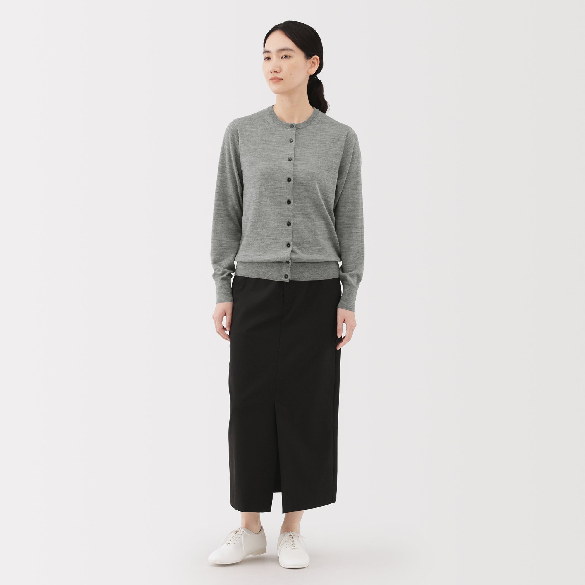 Wool Crewneck Cardigan