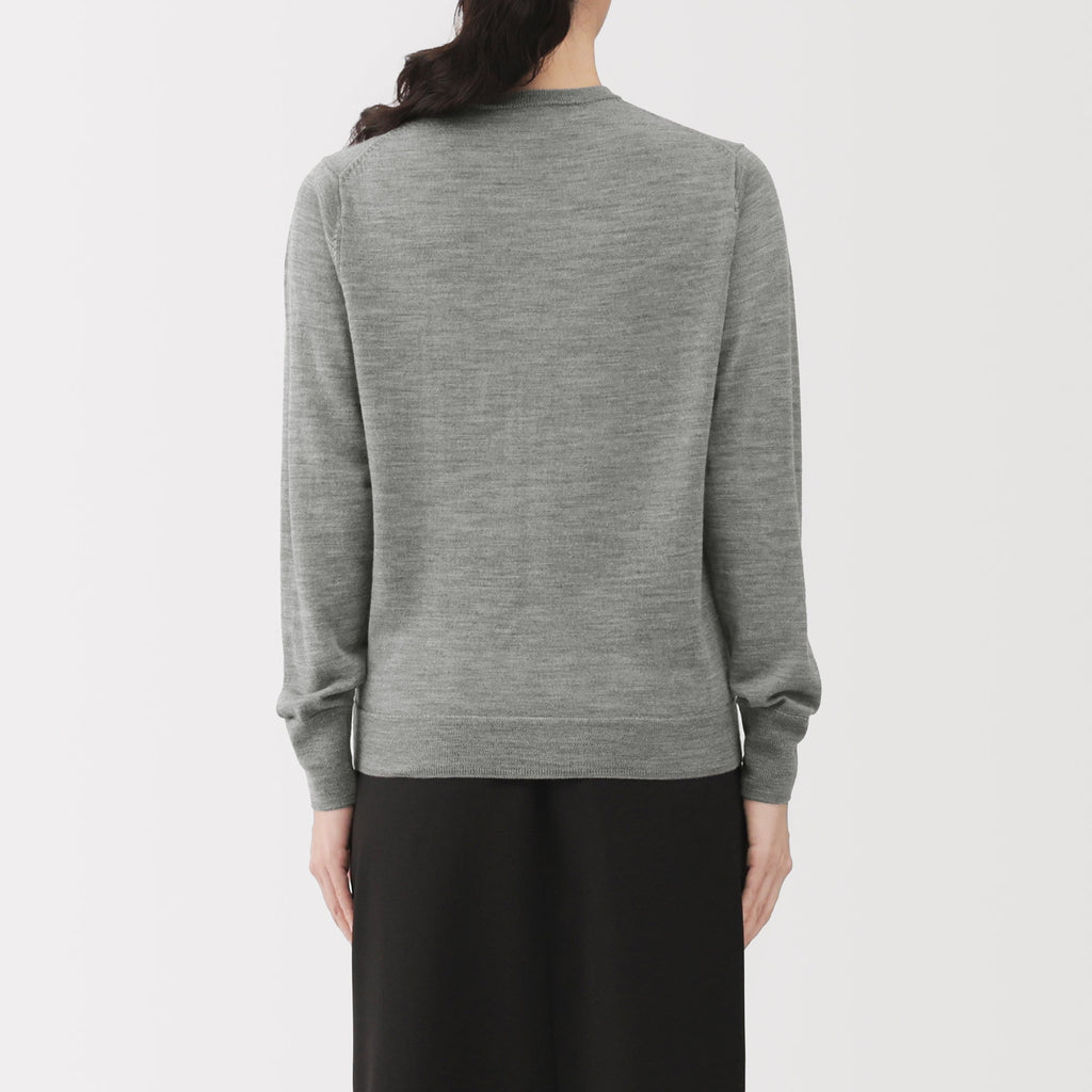 Wool Crewneck Cardigan