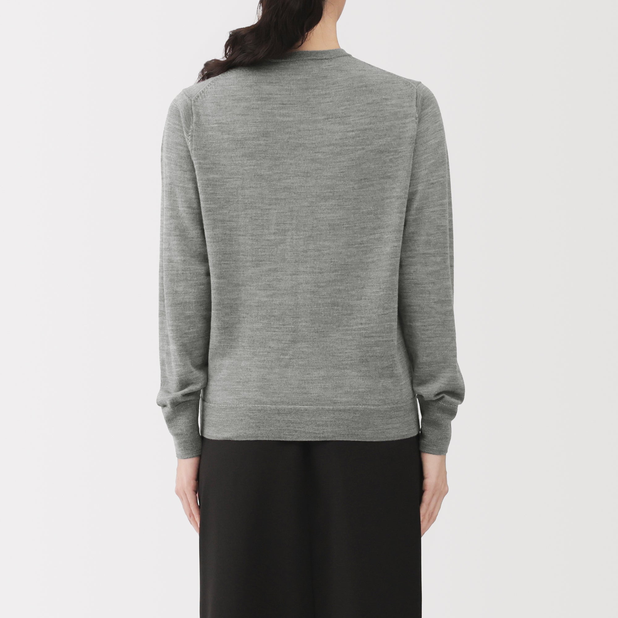 Wool Crewneck Cardigan