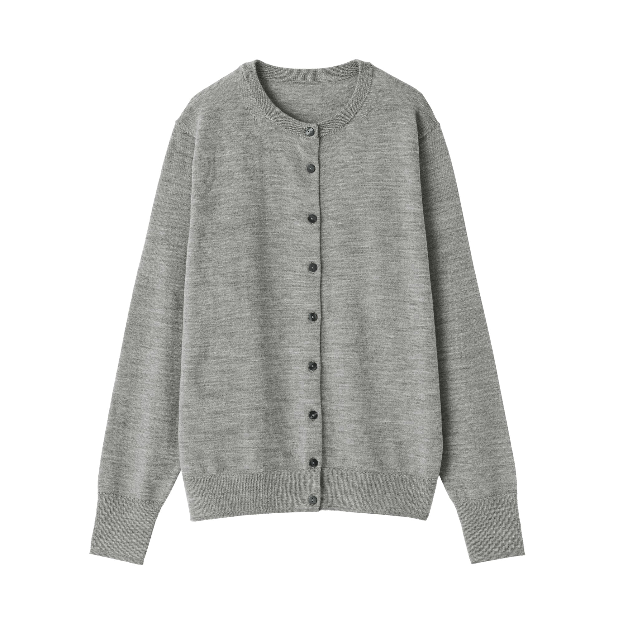 Wool Crewneck Cardigan