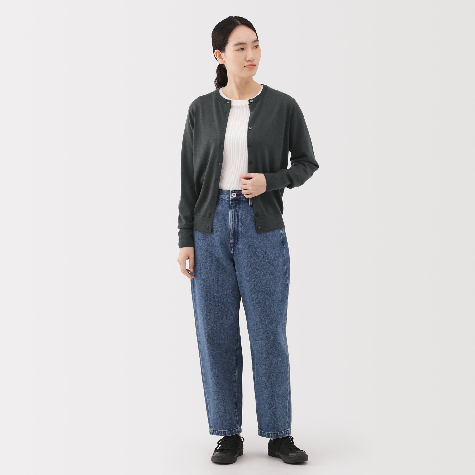 Wool Crewneck Cardigan