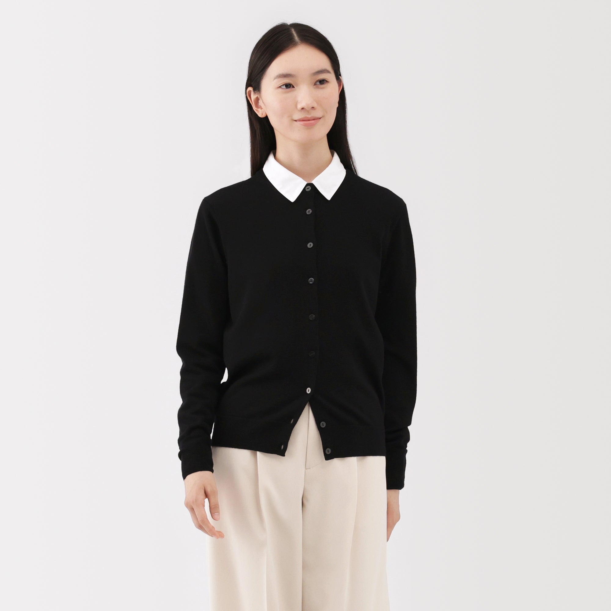 Wool Crewneck Cardigan
