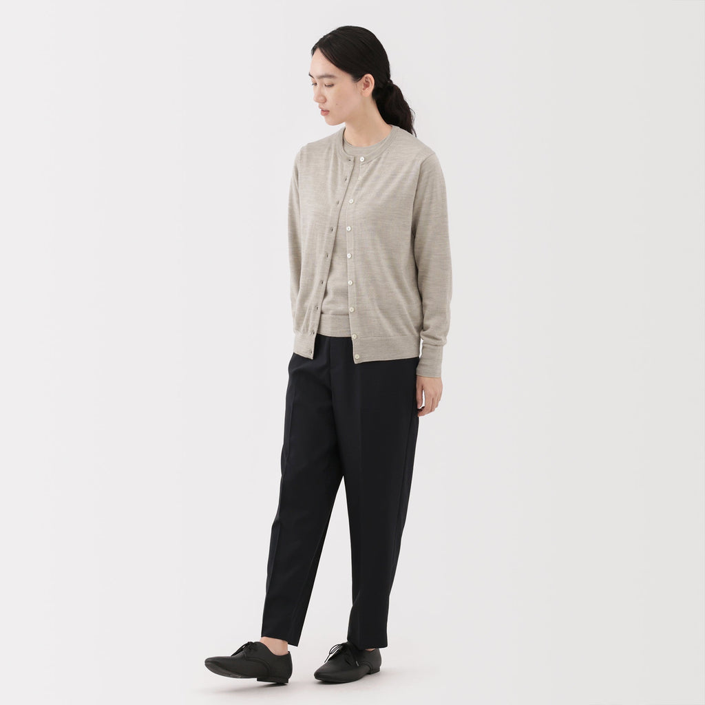 Wool Crewneck Cardigan