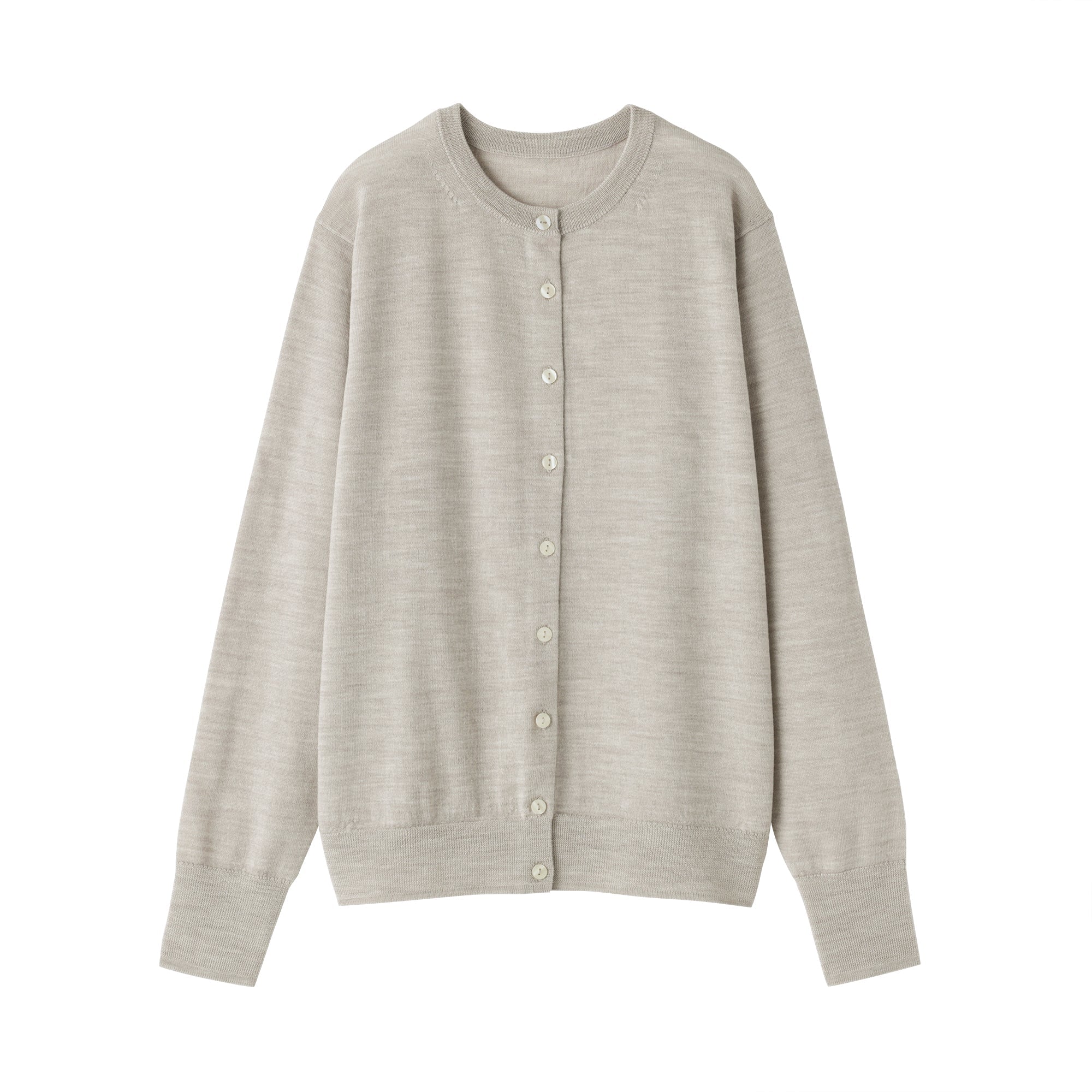 Wool Crewneck Cardigan